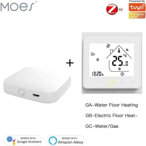ZigBee Smart Thermostat Temperature Controller Hub Required Water/Electric floor Heating Water/Gas Boiler with Alexa Google Home