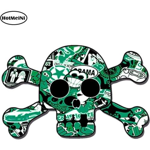 HotMeiNi 13cm x 7cm Waterproof Car Styling Vinyl Stickers SKULL CROSS BONES JDM Auto Moto Bike Car Van Truck Tuning Decals