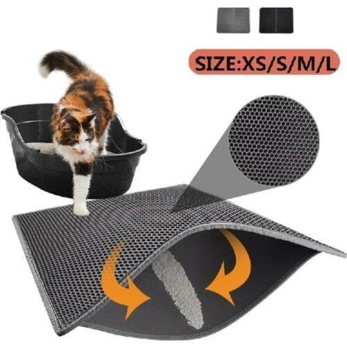 Waterproof Cat Litter Mat EVA Double Layer Cat Litter Trapping Pet Litter Cat Mat Clean Pad Products For Cats Accessories