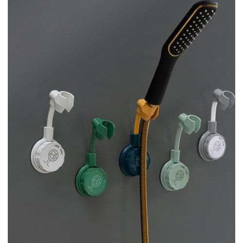 Shower Head 360° Adjustable Rotatable No-Punching Shower Head Bracket Wall Mount Holder for Hand Held Shower Head Rack