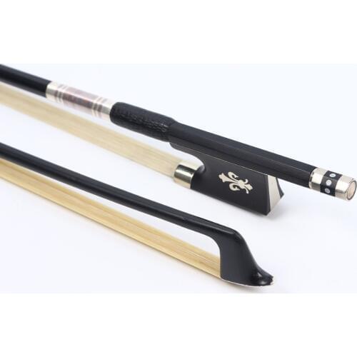 Yinfente Violin Bow 4/4 Carbon Fiber Ebony Frog Mongolia Bow hair Pernambuco Level Violin Accessory Parts