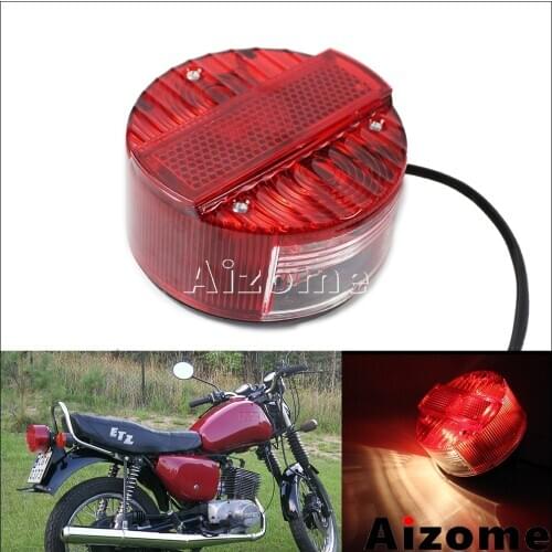 Motorcycle Tail Light Red LED Rear Tail Light For Suzuki TS125 TS150 TS250 Simson SR50 S51 MZ ETZ 150 250 251 301