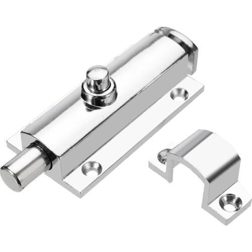 Zinc Alloy Door Window Bolt Lock Polished Sliding Locks Gate Security Press Bolt Lock Door Hardware