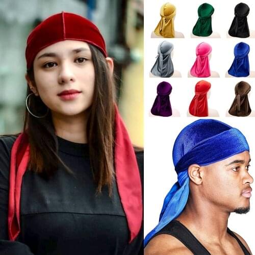 S23 Fashion Baotou Hat Womens 2021 Hot Sale Velvet Long Tail Pirate Hat European And American Hip Hop Oversized Turban Tie