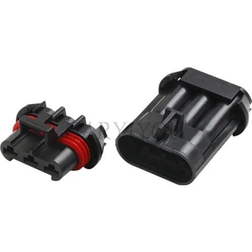 1 Set 3 Pin Delphi Waterproof Buick Ford Blower Connector Plug Auto Cooler Fan Male Female Socket Connector 12124686 12124685