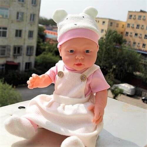 Newborn Baby Dolls Full Vinyl Dolls 1PC Enamel Simulation Kindergarten Accessories Soothing Babies Simulation Doll