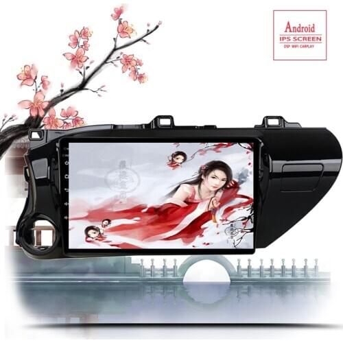 2 DIN 10.1" Android 10.0 Radio for TOYOTA HILUX 2016 2017 2018 2019 2020 with Bluetooth GPS Navi USB FM SWC DVR OBD Head Unit