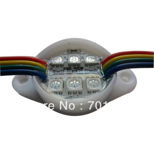 20pcs DC12V 6LEDs WS2801 LED pixel module;30mm diameter;IP68 rated
