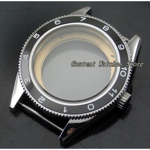 41mm Watch Case Ceramic Bezel Fit Miyota 8205/8215,ETA 2836 DG 2813 Wristwatch Shell