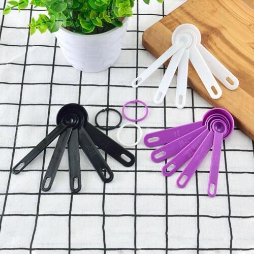 5pcs/set High Quality Measuring Spoon Colorful Plastic Utensil Tool Teaspoon Tablespoon Kitchen R0V8