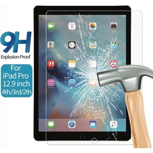 9H Tempered Glass For iPad Pro 12.9 2020 2018 Screen Protector for Apple iPad Pro 12.9 2017 2015 Explosion-proof Protective Film