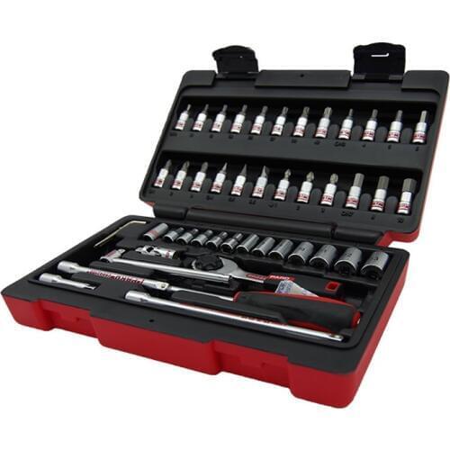 Freeship TaiWan manufacture 47PCS 1/4 ratchet wrenches tools set bike/bicycle repair tools combination flank sockets 4-13mm