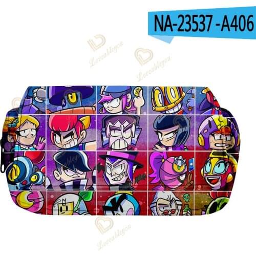 Print Sandy Crow Leon Buzz Large Amber Cute Pencil Case Pouch Pen Box Zipper Bags Marble Makeup Storage Supplies for Student