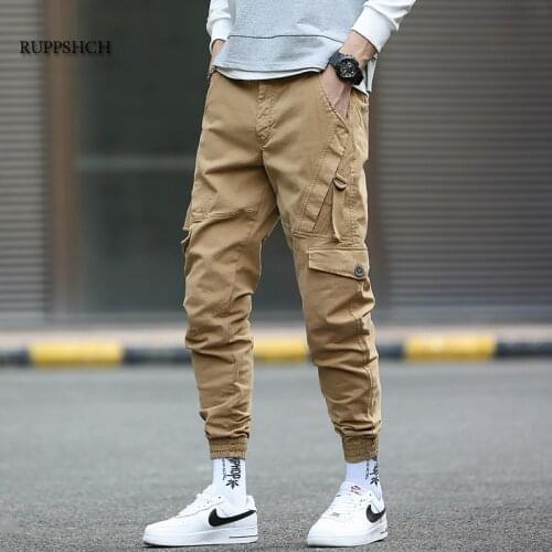 Men Cargo Pants Elastic Multi-Pocket Breathable Casual Men Pants Hip-Hop Street Classic Outdoor Sports Pants Men Size 29-38