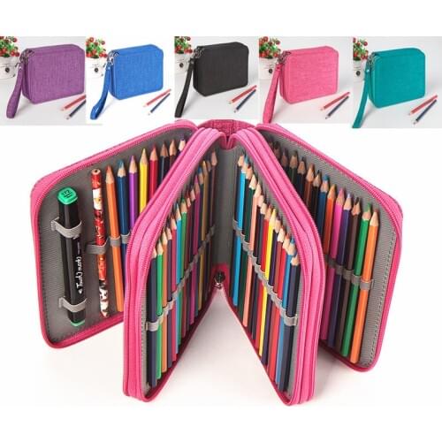School Pencil Case 72 Holes Penal Pencilcase 3 Layers Pen Case Bag for Girls Boys Multifunctional Box Stationery Pouch Supplies