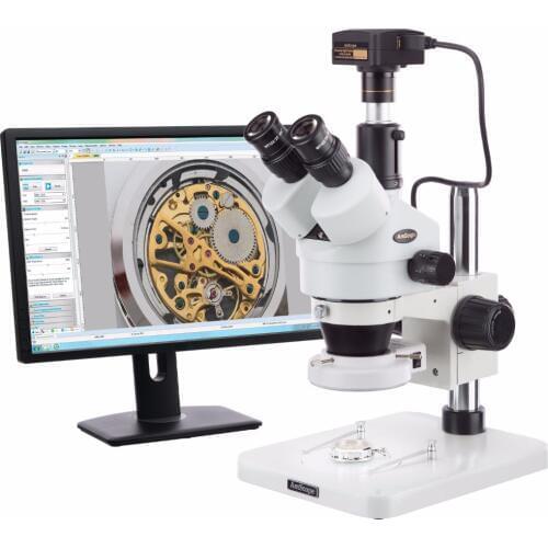 AmScope Supplies 3.5X-90X Surface Inspection 144-LED Zoom Stereo Microscope + 16MP USB3.0 Digital