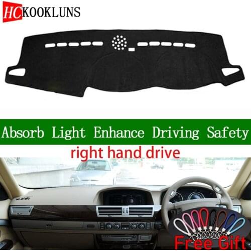 For BMW 7 series 2004 2005-2008 Right Hand Drive Dashboard Cover Car Stickers Sun Shade Dash Mat Carpet Interior Accessories