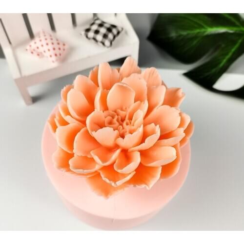HC0286 PRZY Flower Mold Decoration Plant Soap Molds Flowers Molds Silicone Lotus Candle Moulds Bouquet Making Clay Mould