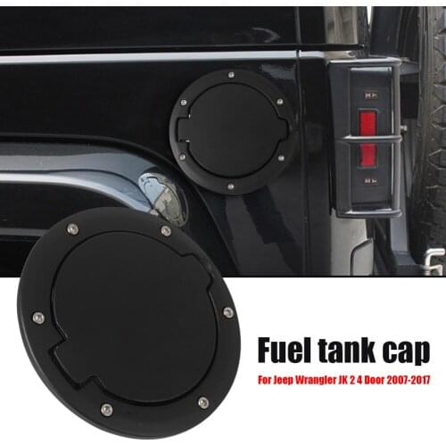 Tank Covers Cap for Jeep Wrangler JK 2007-2017 Car Styling Exterior Oil CAP Fuel Filler Door CAP Cover Auto Accessories VODOOL