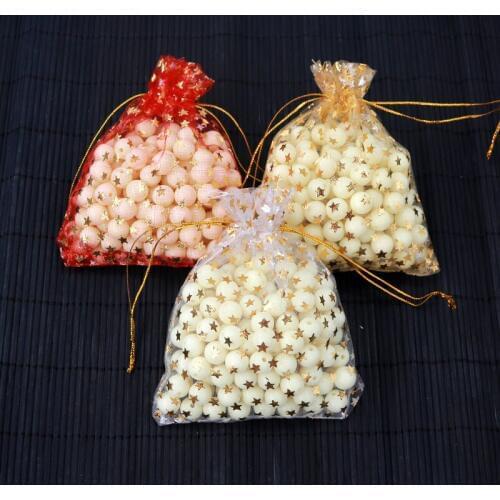 500pcs Organza Gauze Jewelry Bags 9*12cm Packing Drawable Organza Bags Wedding Gift Bags Sachet Organza Christmas Gift Bag