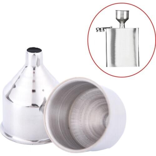Mini Stainless Steel Small Mouth Funnels Wine Liquid Flask Funnel For Filling Hip Flask Narrow-Mouth Bottles
