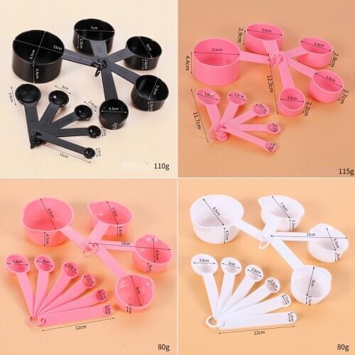 10Pcs Multi Purpose Spoons/Cup Measuring Tools PP Baking Accessories Stainless Steel/Plastic Handle Kitchen Gadgets