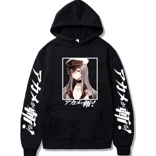 Fashion Anime Akame Ga Kill Kawaii Esdeath Hoodies Pullover Winter Long Sleeve Hip Hop Hoody Harajuku Casual Women Sweatshirts