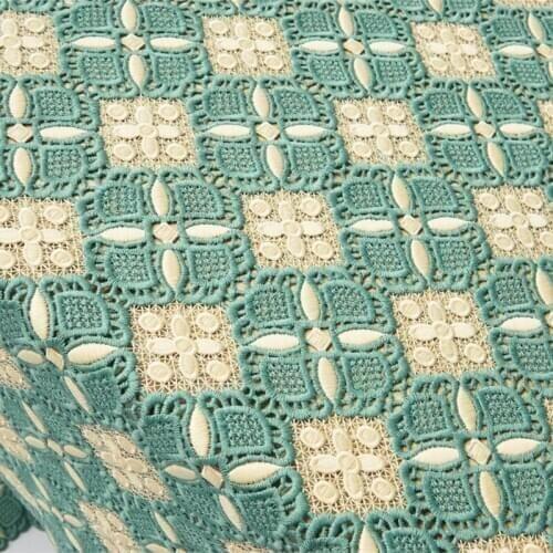 Milk silk yarn dyed lace fabric Three dimensional embroidery and color matching tissu High grade dress cheongsam patchwork