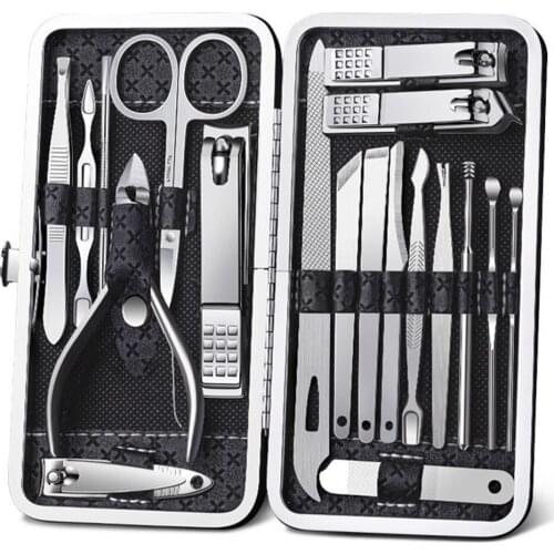 Nail Clippers Kit Pedicure Nail Scissors Dead Skin Tool Manicure Cutters Nail Clipper Cutting Pliers Set Ear Spoon 8/11/16/19PCS