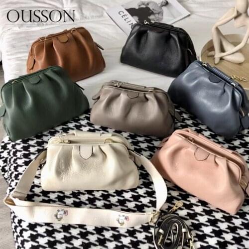 OUSSON 2021 New Design Leather Hobos Bag Fashion Crossbody Bag Multifunctional Shoulder Bag For Women