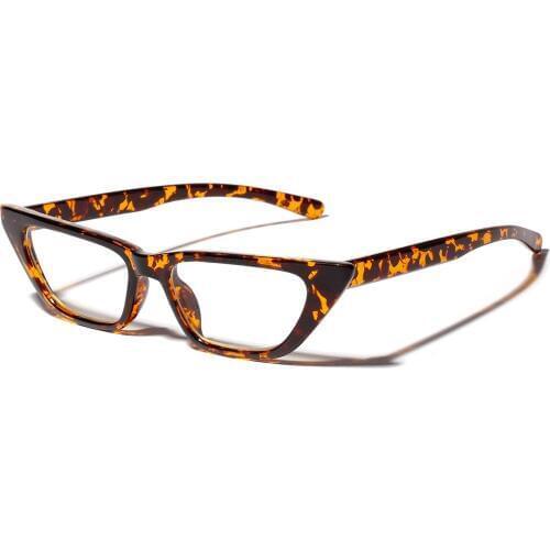 Cat Eye Glasses for Women Men Retro Plastic Frame Eyeglasses Clear Lens Leopard Sunglasses Male Female Optical Glases