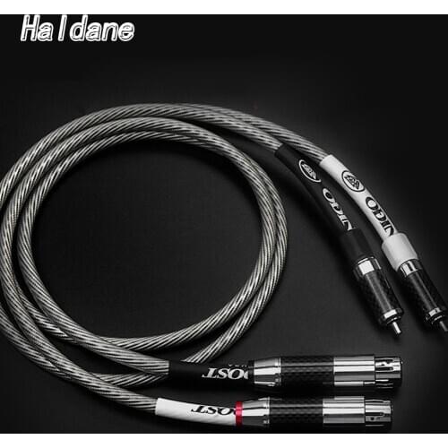 Haldane Pair Single Crystal Silver Nordost Odin RCA Male to 3pin XLR Balanced Reference Interconnect Cable with Carbon Fiber P-g