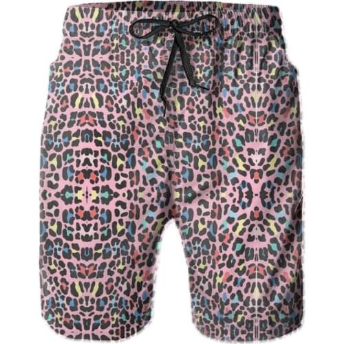 Hawaii Pants Beach R92 Breathable Quick Dry Humor Graphicbasketball Rainbow Leopard