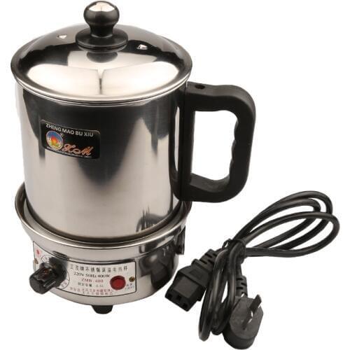 1.0L 400W 220V all stainless steel detachable portable electric cup 12CM diameter cleaning convenient MINI hot pot