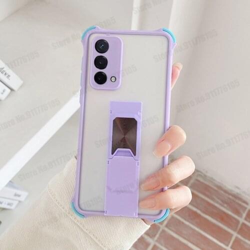 Kickstand Airbag Shockproof Phone Case For OPPO F19 Reno 5 Pro Plus Find X3 Matte Phone Cover For Realme GT 8 7 X7 Pro Ultra C25