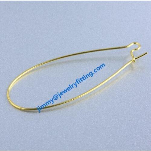 Earring hook kidney earwire fashion earring findings whole sale price 14KT gold