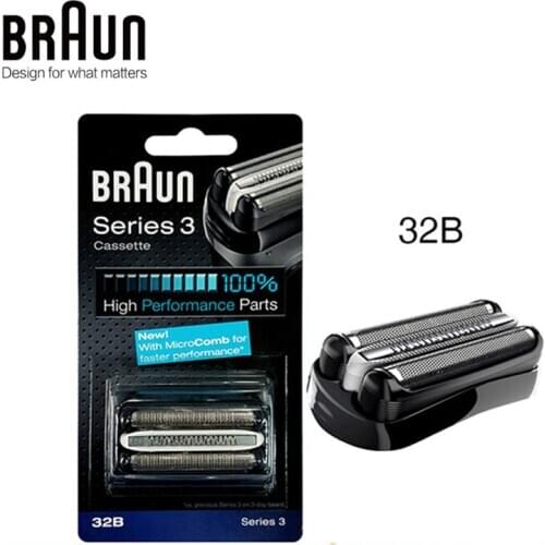 Shaver Replacement Blade Foil Head for Braun Series 3 32B Male Shaver Razor Black Head Foil Bea 3090Cc 3050Cc 3040S 3020 340 320