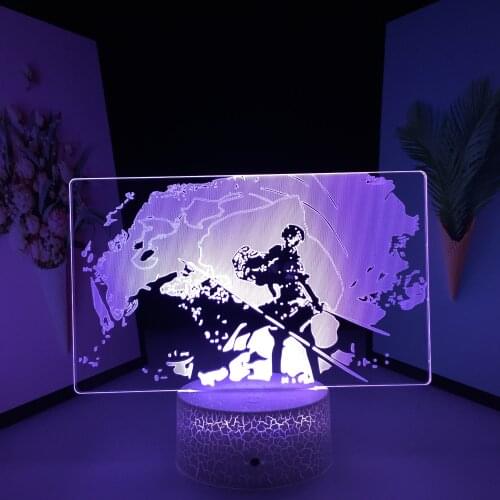 Attack on Titan Levi Ackerman for Kid Bedroom Decor Birthday Gift Manga Attack on Titan Color LED Table Light Anime 3D Lamp