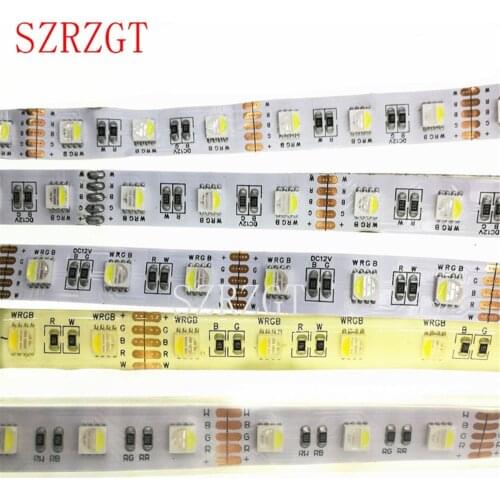 RGBW RGBWW 4 In 1 Chip LED Strip Waterproof DC12V 24V SMD 5050 60LED/m 5m/Roll LED Strip Light Lamp For Home Decoration