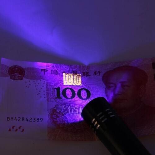 9 leds UV AAA battery ultraviolet flashlight money detector lamp nail art ink curing fluorescent agent detection portable lamp