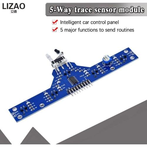 Smart Electronics Five road tracing module tracing sensor tracking module 5 functions to send routines TCRT5000