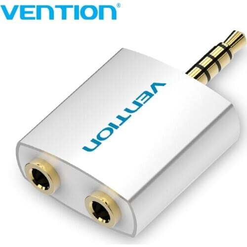 Vention 3.5mm Earphone Audio Splitter Connecter Adapter with mic 1 Male to 2 Female Audio Adapter For Headphone PC Mobile Phone