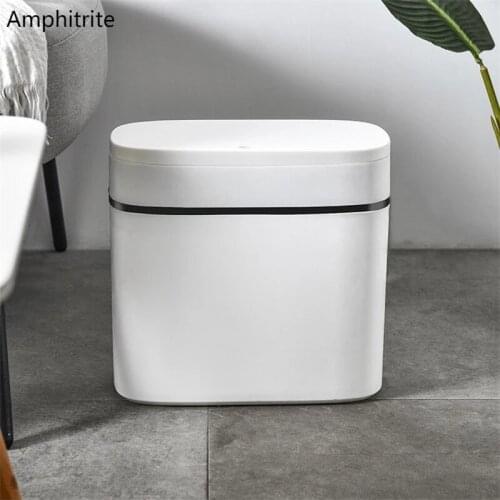 12L Dumpster Household Bathroom Kitchen Waste Bins Press Type Trash Bag Trash Holder Bin The Goods Toilet Water Density Close