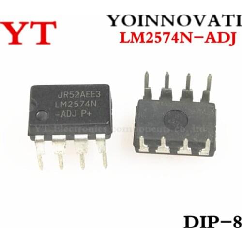 10 pcs LM2574N-ADJ LM2574N LM2574 IC REG BUCK ADJ 0.5A 8-DIP