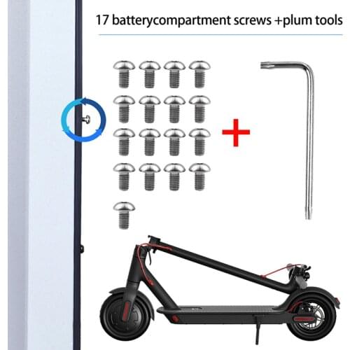17PCS Bottom Battery Cover Screws for Xiaomi Mijia M365 Electric Scooter