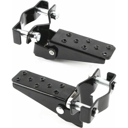 2pcs=1 pair Universal Fit Black Motorcycle Passenger Foot Peg Rear Pedal Footrest 25-28mm