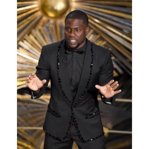 2017 Latest Coat Pant Design Black Rhinestone Men Wedding Suits Stage Blazer Style Suits Slim Fit 3 Piece Tuxedo Terno Masculino