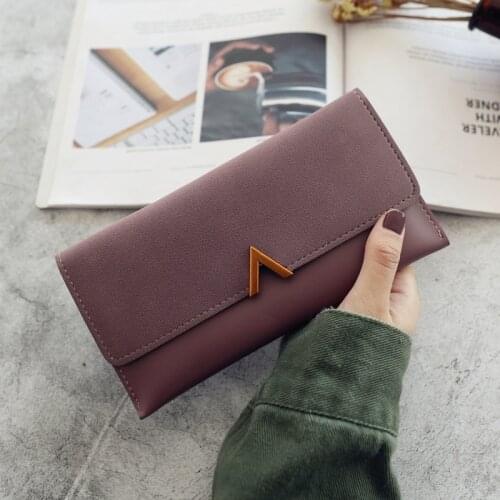 2020 Leather Women Wallets Hasp Lady Moneybags Zipper Coin Purse Woman Envelope Wallet Money Cards ID Holder Bags Purses Pocket