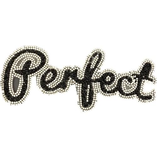 3D Rhinestones perfect Patch for Clothes Bags DIY Letters Beaded Crystal Partch Scarf Hats Socks Decorative Appliques 1 Piece