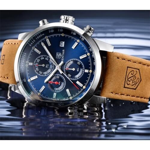 BENYAR Watches Men Luxury Brand Quartz Watch Fashion Chronograph Watch Reloj Hombre Sport Clock Male factory dropshipping Outlet